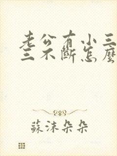 老公有小三和小三不断怎么办