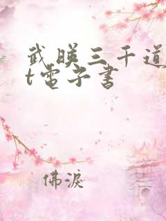 武映三千道txt电子书