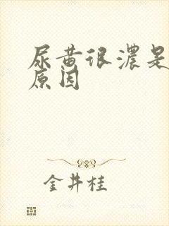 尿黄很浓是什么原因