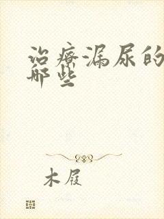 治疗漏尿的药有哪些