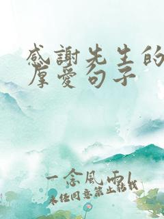 感谢先生的承蒙厚爱句子