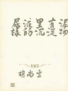 尿液里有泥沙一样的沉淀物