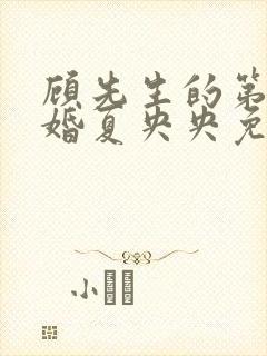 顾先生的第一宠婚夏央央免费阅读