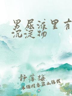 男尿液里有白色沉淀物