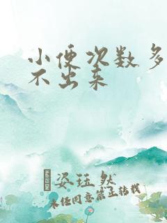 小便次数多又尿不出来