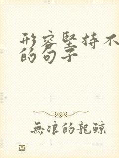 形容坚持不放弃的句子