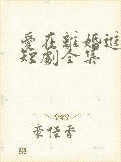 爱在离婚进行时短剧全集