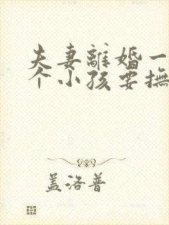 夫妻离婚一人一个小孩要抚养费吗