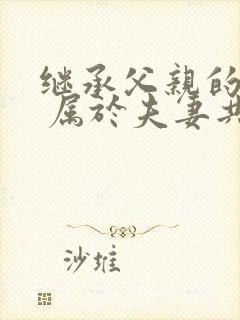 继承父亲的遗产 属于夫妻共同财产吗