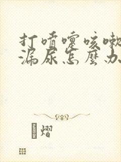 打喷嚏咳嗽了就漏尿怎么办