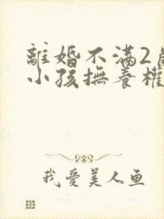 离婚不满2岁的小孩抚养权归谁