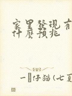 家里发现有蛇是什么预兆