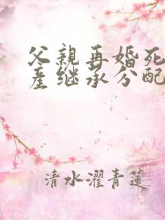 父亲再婚死亡遗产继承分配