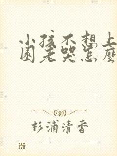 小孩不想上幼儿园老哭怎么办