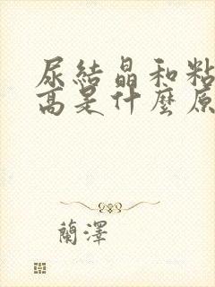 尿结晶和粘液丝高是什么原因