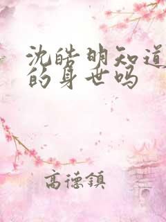 沈皓明知道许妍的身世吗