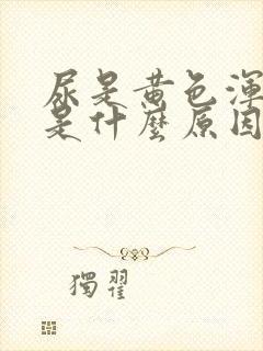 尿是黄色浑浊的是什么原因