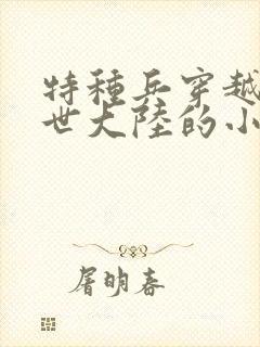 特种兵穿越到异世大陆的小说