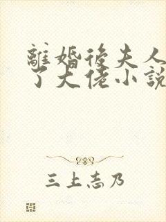 离婚后夫人她成了大佬小说免费阅读