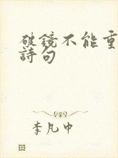 破镜不能重圆的诗句