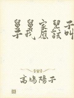 舅舅家儿子的儿子我应该叫什么