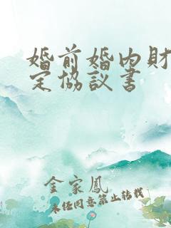 婚前婚内财产约定协议书