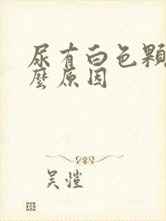 尿有白色颗粒什么原因