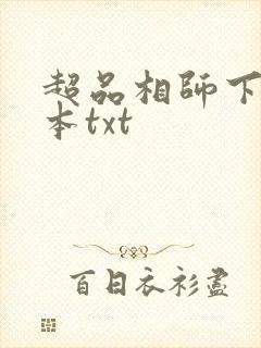 超品相师下载全本txt