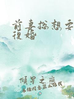 前妻总想要跟我复婚