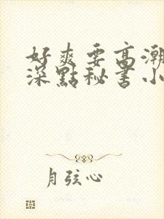 好爽要高潮了再深点秘书小说