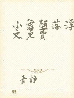 小舞堕落浮殇全文免费