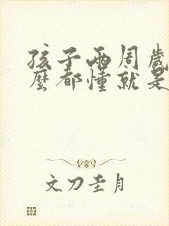 孩子两周岁了什么都懂就是不说话