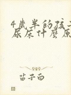 4岁半的孩子还尿床什么原因