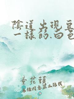 阴道出现豆腐渣一样的.白色东西怎么回事