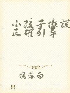 小孩子撒谎怎么正确引导