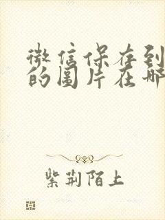 微信保存到手机的图片在哪个文件夹