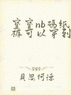 宝宝nb码纸尿裤可以穿到多久