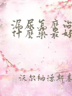 漏尿怎么治疗吃什么药最好