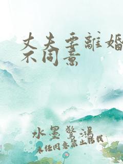 丈夫要离婚妻子不同意