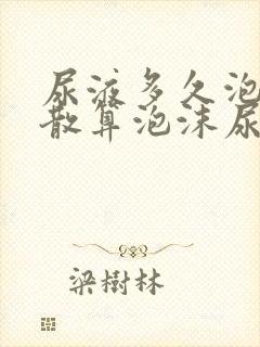 尿液多久泡沫不散算泡沫尿