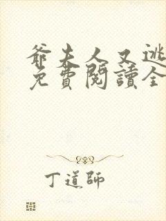 爷夫人又逃婚了免费阅读全文