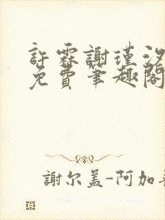 许霖谢瑾汐小说免费笔趣阁