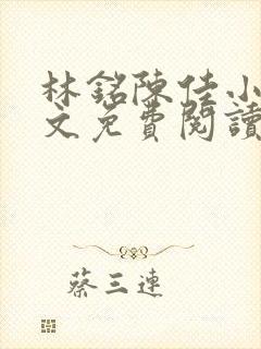 林铭陈佳小说全文免费阅读笔趣阁