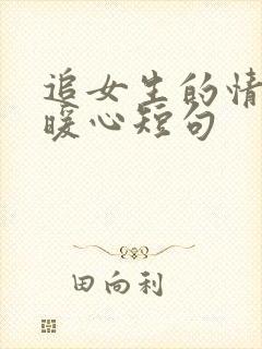 追女生的情话最暖心短句