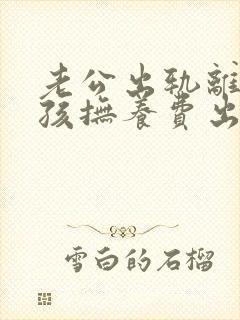 老公出轨离婚小孩抚养费出多少