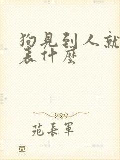 狗见到人就尿代表什么