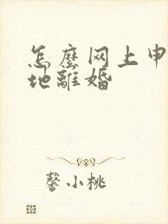 怎么网上申请异地离婚