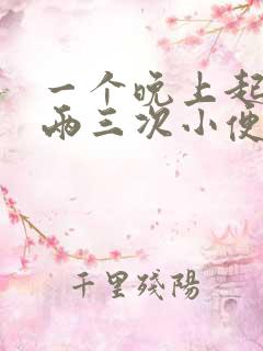 一个晚上起夜上两三次小便是什么病