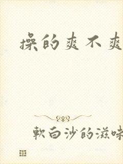 操的爽不爽啊