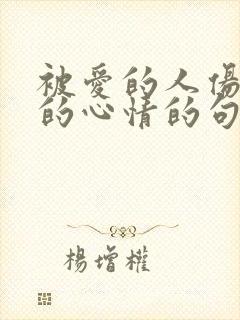 被爱的人伤害后的心情的句子